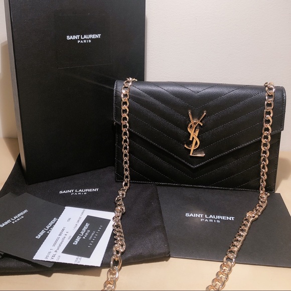 Yves Saint Laurent Handbags - YSL Black Wallet on Chain WOC